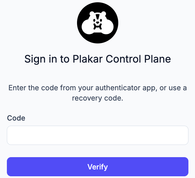 Two-factor authentication sign-in