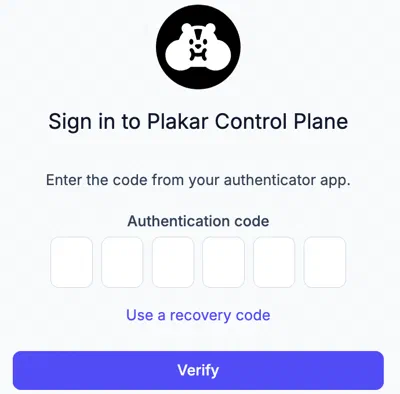 Two-factor authentication sign-in