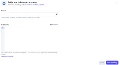 Creating a Kubernetes inventory