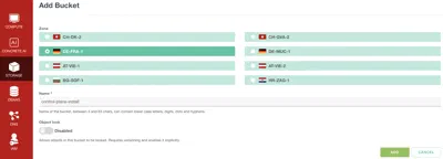 Creating an Exoscale SOS bucket