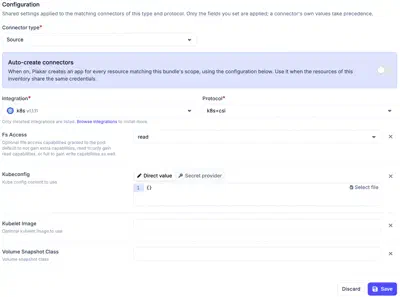 Filling in configuration bundle fields