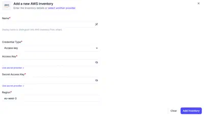 Creating AWS inventory