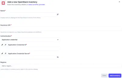 Creating Openstack inventory