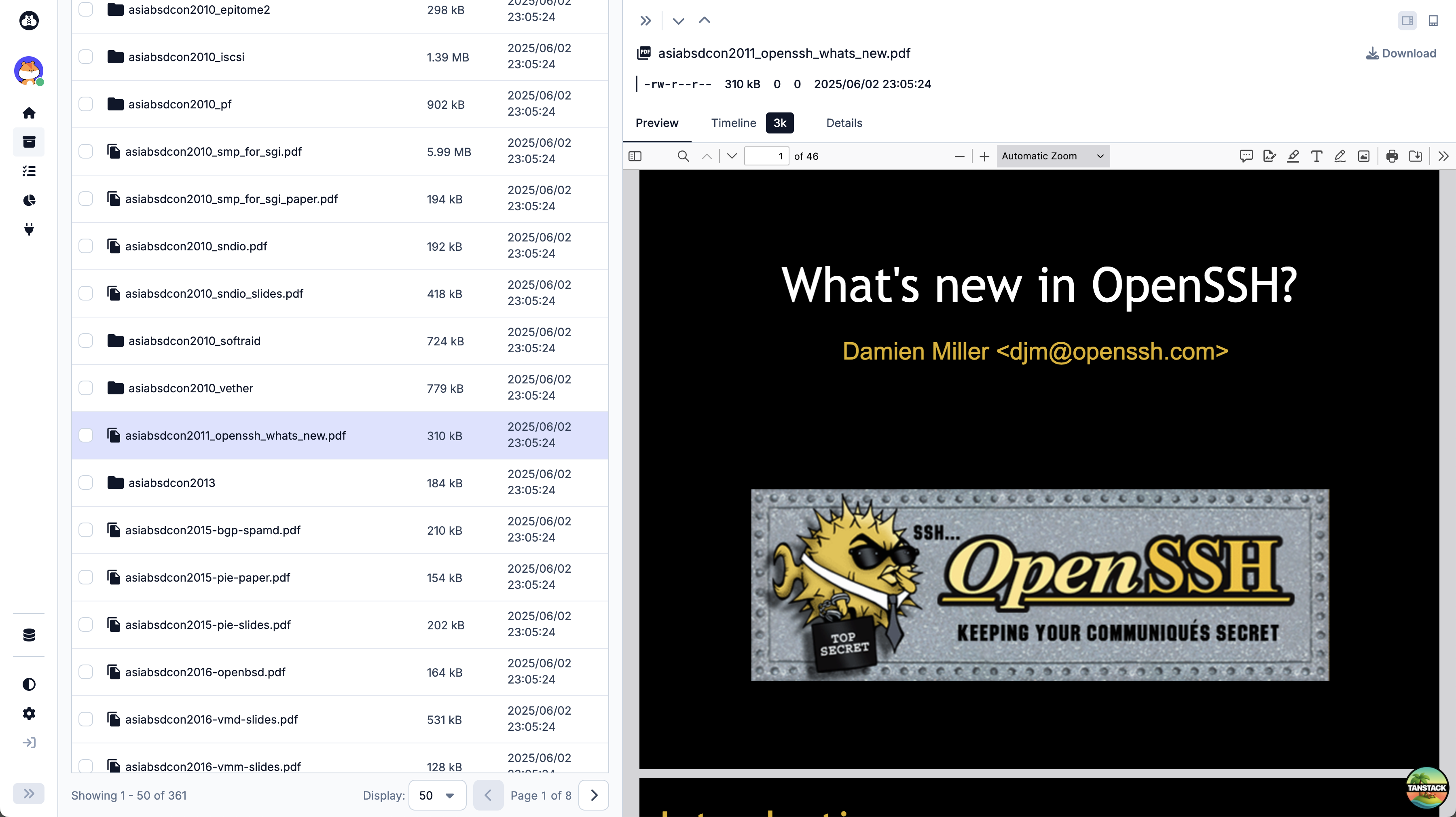Plakar UI PDF preview screenshot