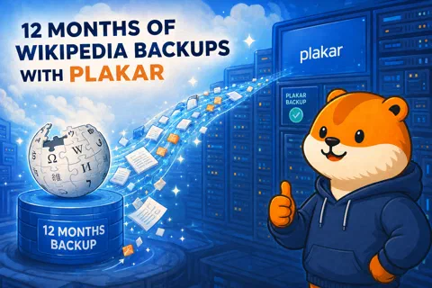 Backing Up 12 Months of Wikipedia Data with Plakar