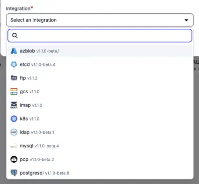 ResourcePicker: loading state on the left, filtered results on the right