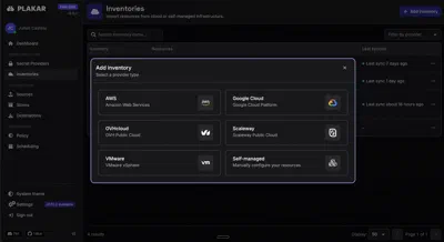 Plakar Control Plane: inventory management